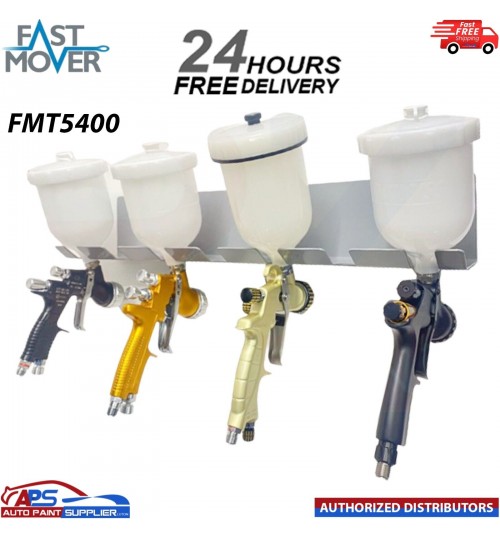 FAST MOVER TOOLS WALL MOUNTED FMT5400 GRAVITY SPRAY GUN HOLDER FOR 7 GUNS
